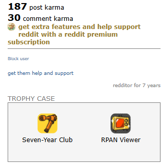 REDDIT ACCOUNT with 217 karma, Post KARMA 187 and Comment Karma 30, 7 years 1 month